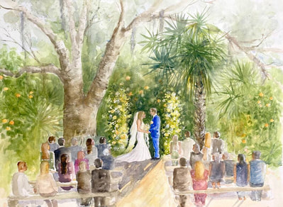live wedding painter at LaVenture Grove in Jacksonsville, FL