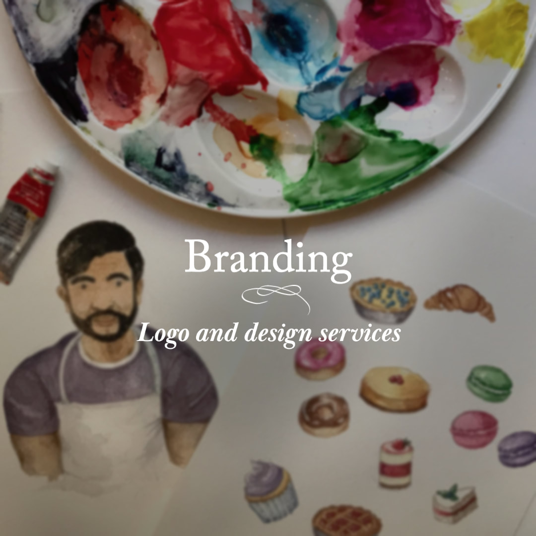 Watercolored logos, illustration and brand creation