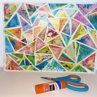 Textured Watercolor Mosaic - Creative Collaboration, Art and Design by Caryn Dahm
