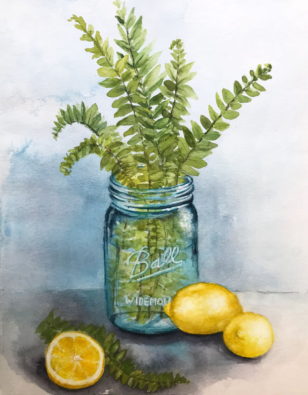 How to paint in your background in a still life painting