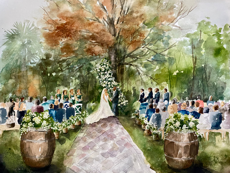 Live wedding painting at The Mulberry in New Smyrna Beach, FL