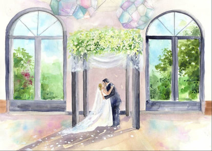 Live wedding painting at The Alfond Inn, Winter Park, FL