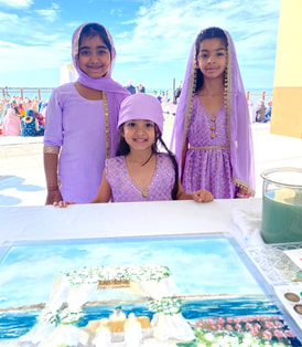 Live painting for Sikh Indian wedding at Clearwater Beach, Florida